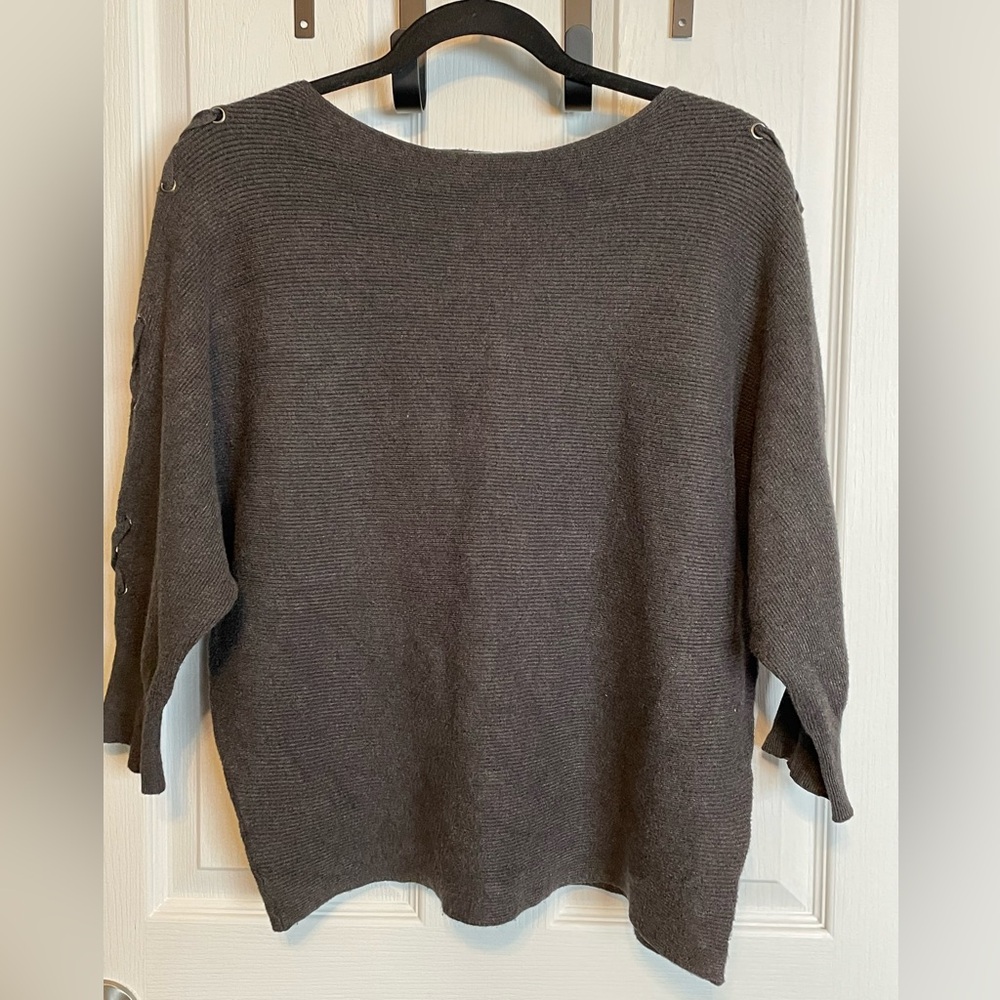 Grey Batwing sweater.